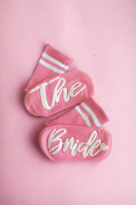 The Bride Socks, Bride Socks, Wedding Socks, Gift for Bride: Pink