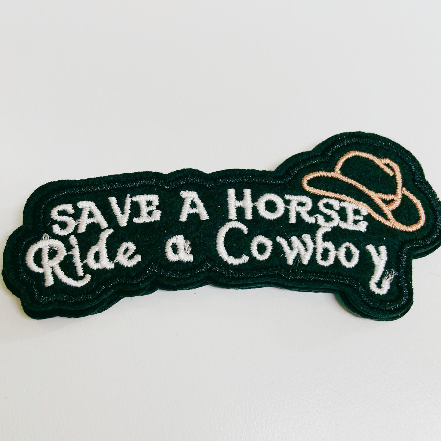 3" Save a Horse Ride a Cowboy - Embroidered Hat Patch: 3" Embroidered Patch