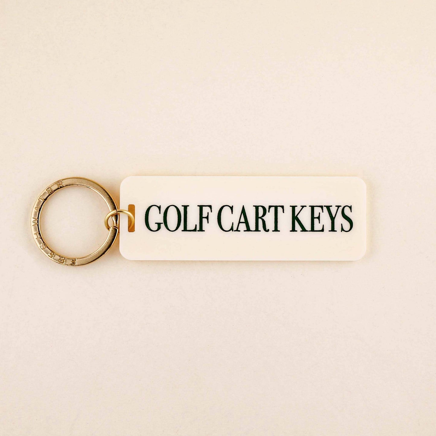 Golf Cart Keys Keychain: Keychain on Card / Kelly Green