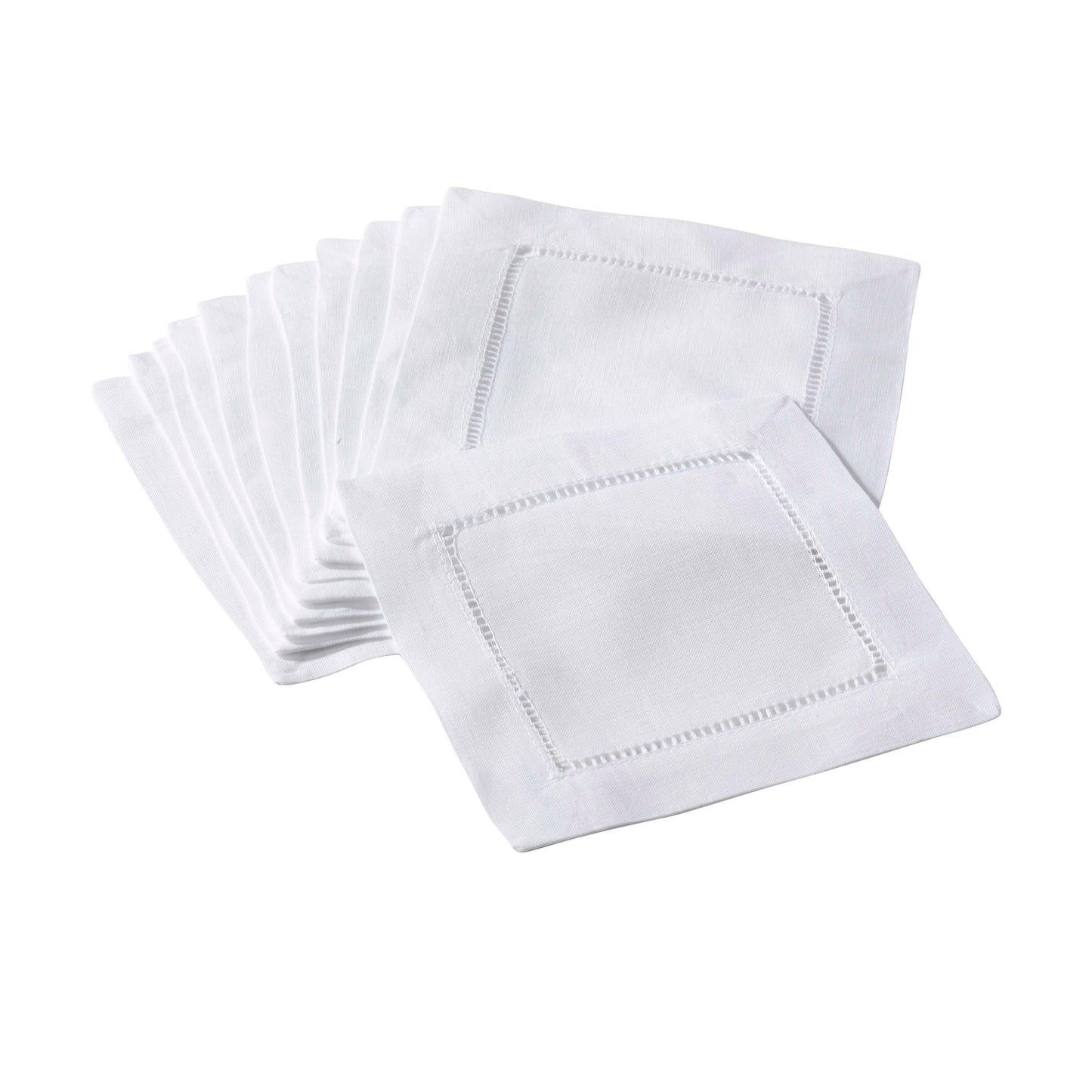 Hemstitched Napkins (Sold per 12 pcs): White / 22"x22"