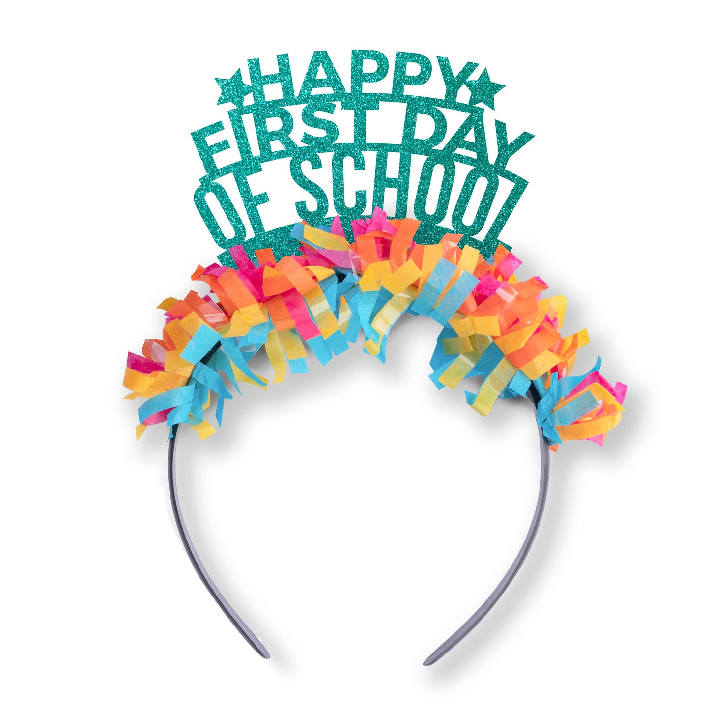Happy First Day of School - Back to School - Party Headband: Gold/Multi