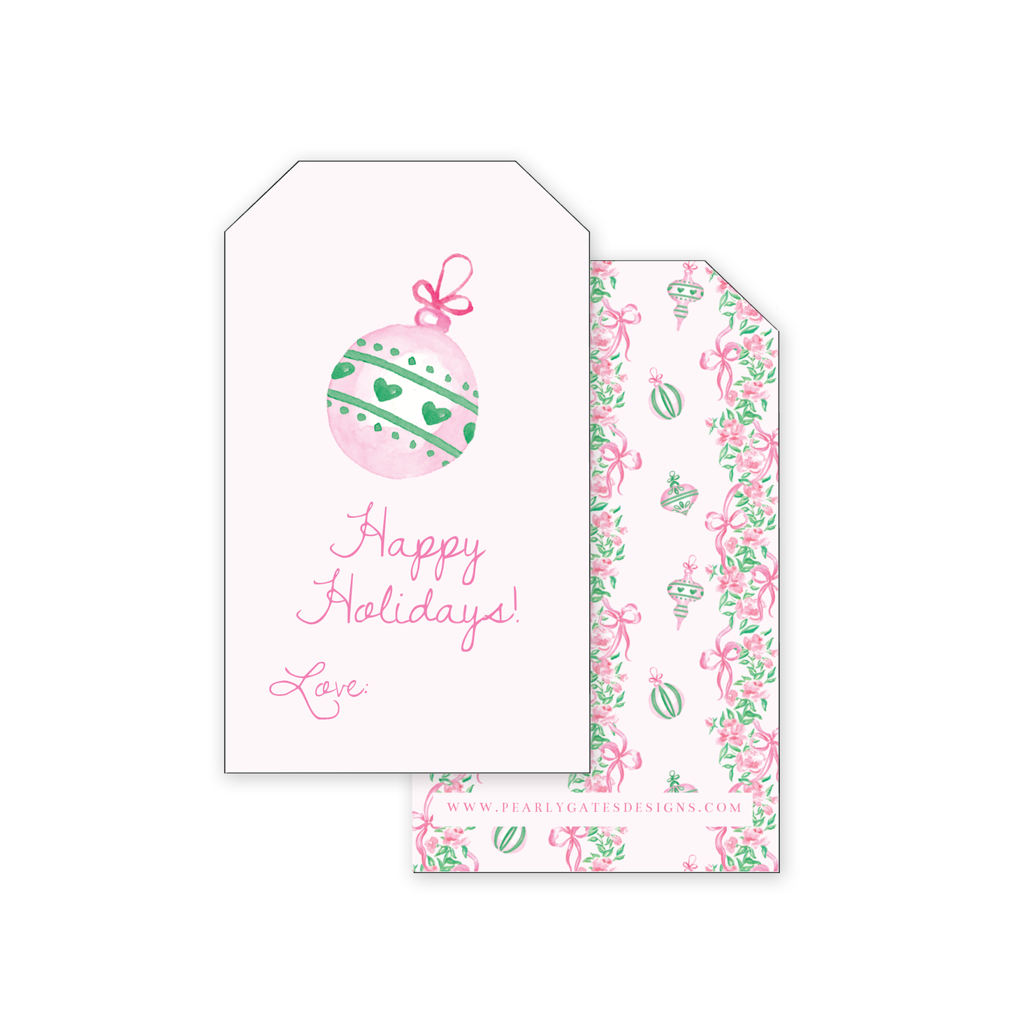 A Pink Christmas Gift Tags