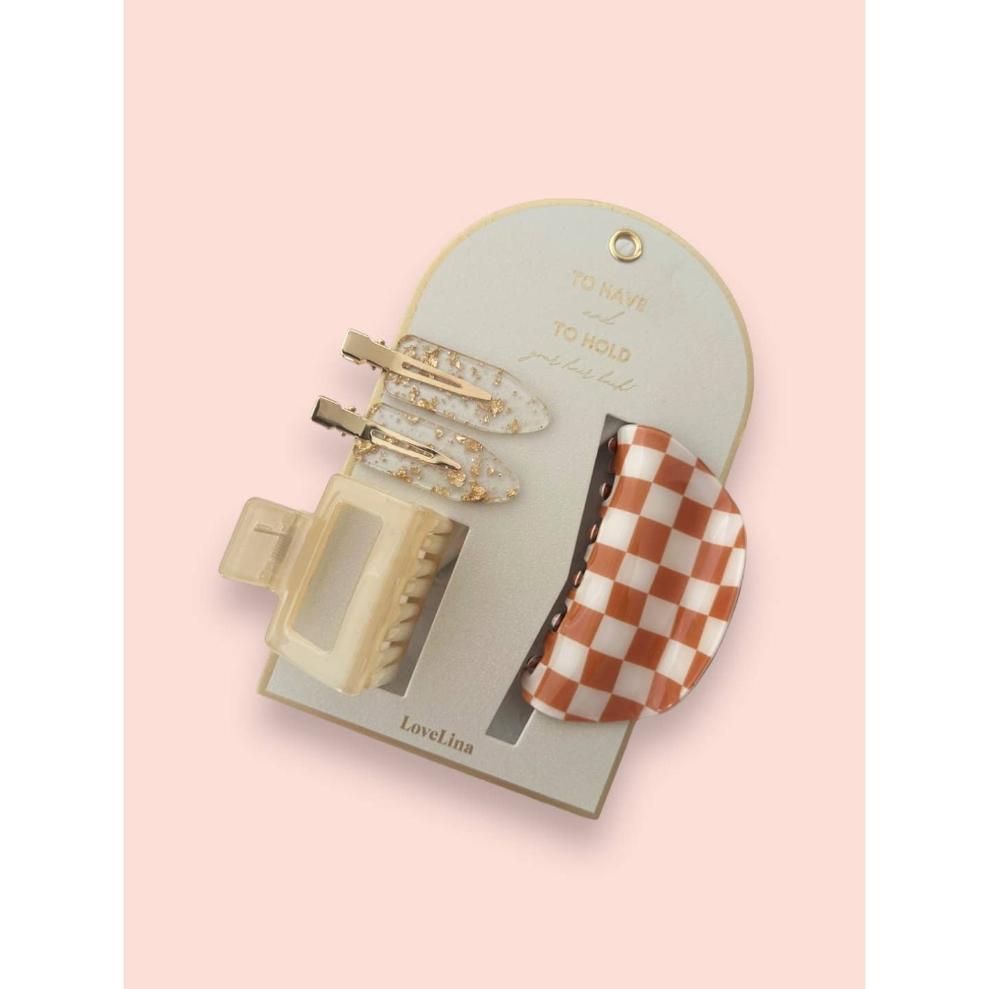 3PC Assorted Hair Clip Set - SITE: PINK / ONE SIZE