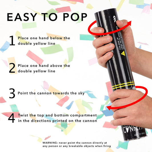 Football Party Tissue Confetti Popper Cannon ( Dark Blue/Orange/White / 11"