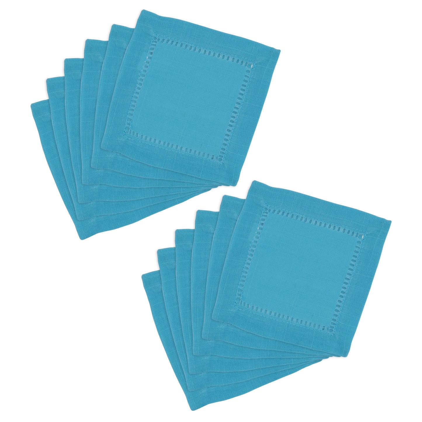 Cocktail Napkin With Hemstitch Border: Ivory / 6"