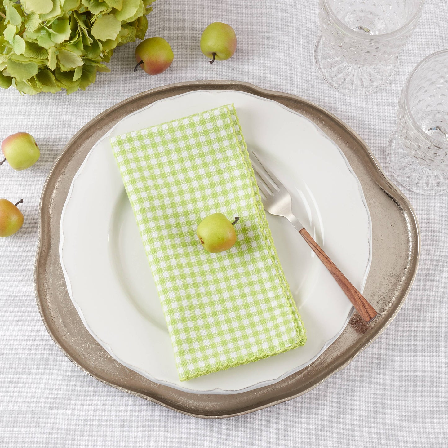 Gingham Napkin: Yellow / 18"