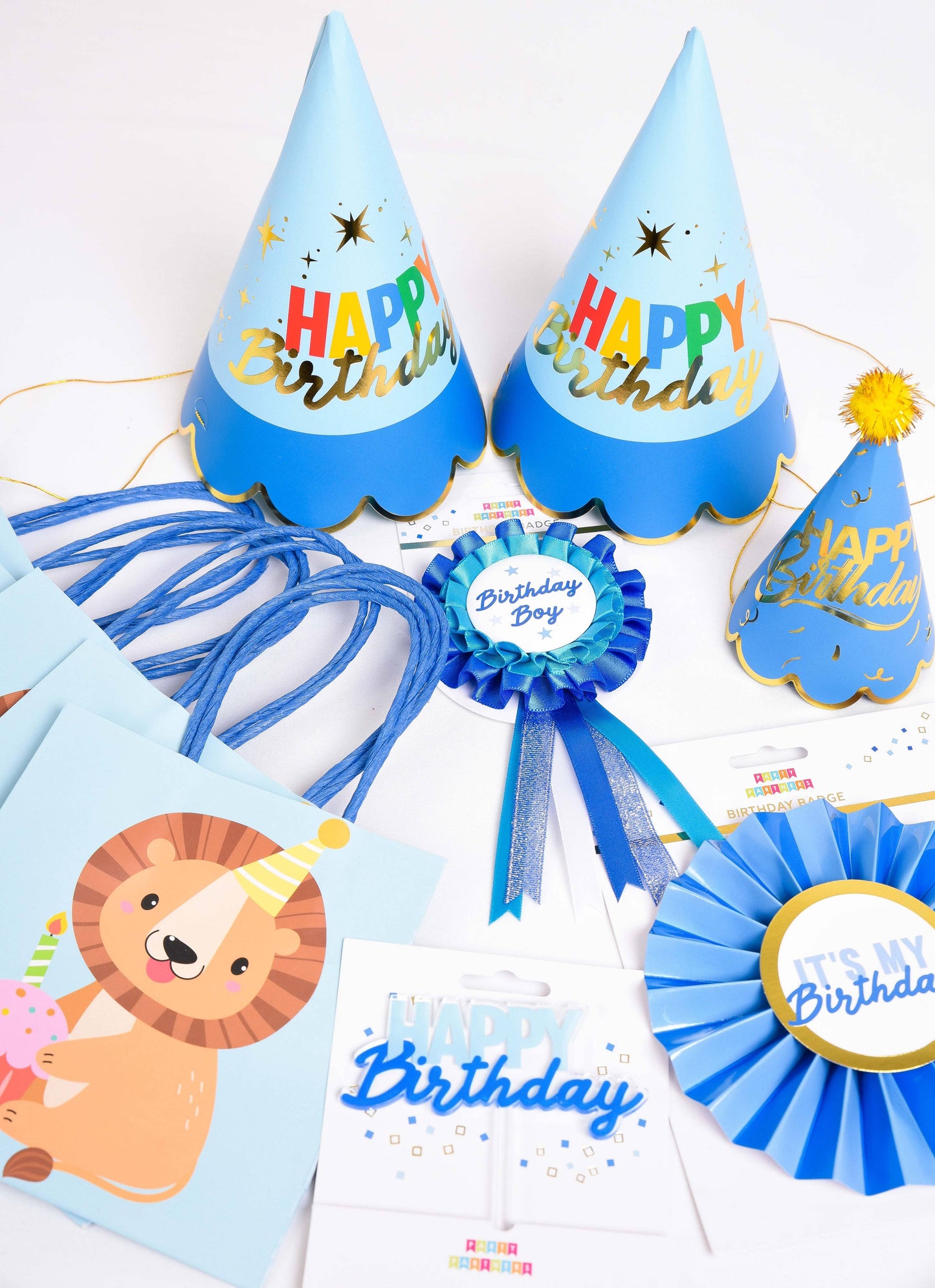 Blue It's My Birthday Paper Badge