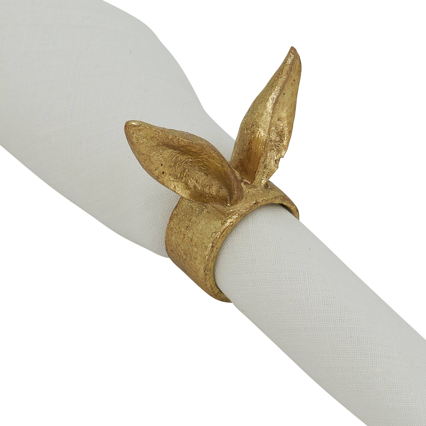 Bunny Ears Napkin Ring: Gold