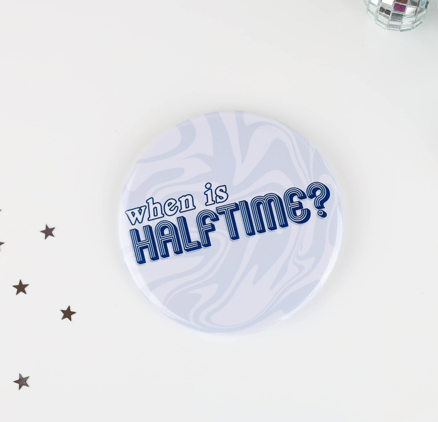 Navy & Orange Game Day Buttons | Game Day Pins: Run The Damn Ball - Navy & Orange
