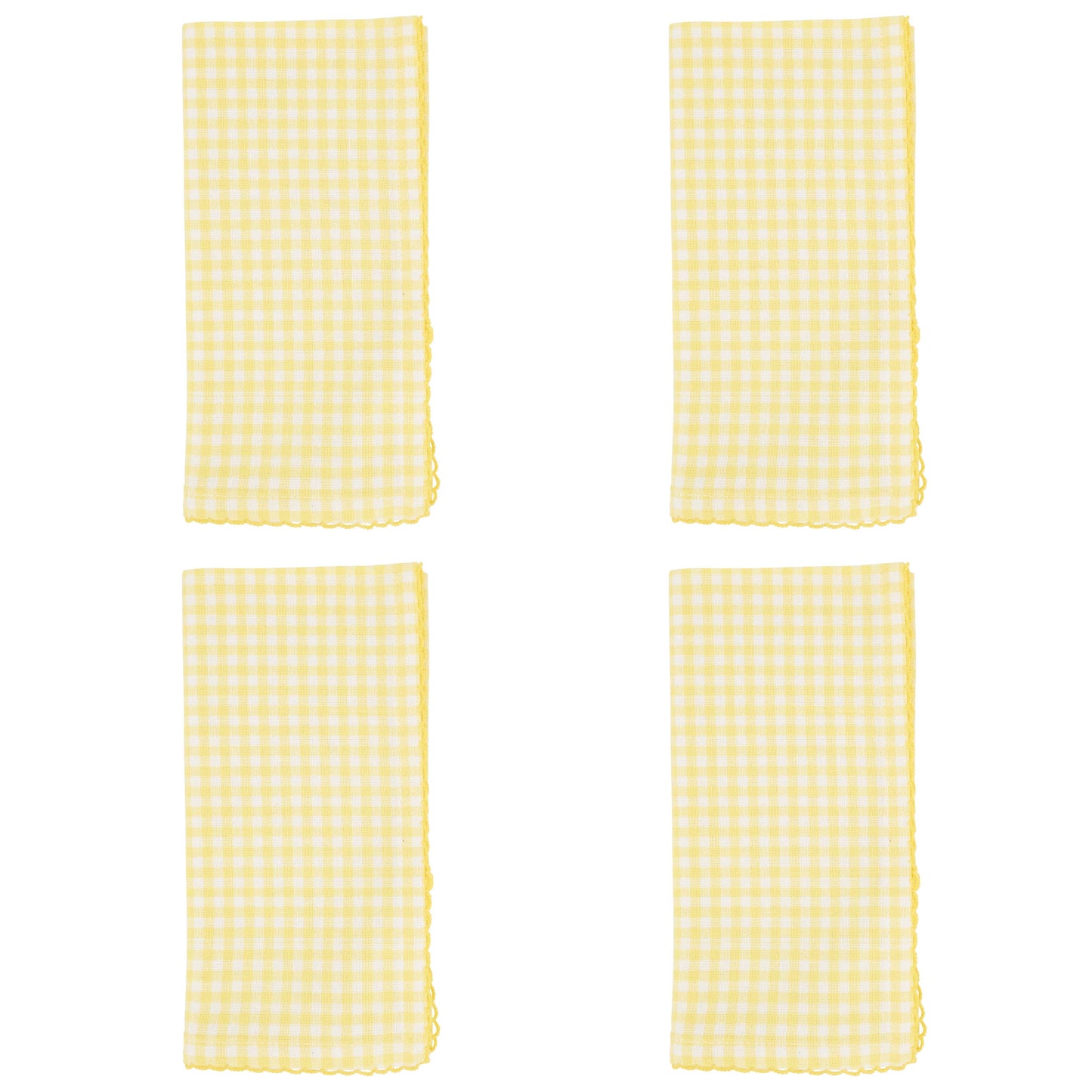 Gingham Napkin: Yellow / 18"