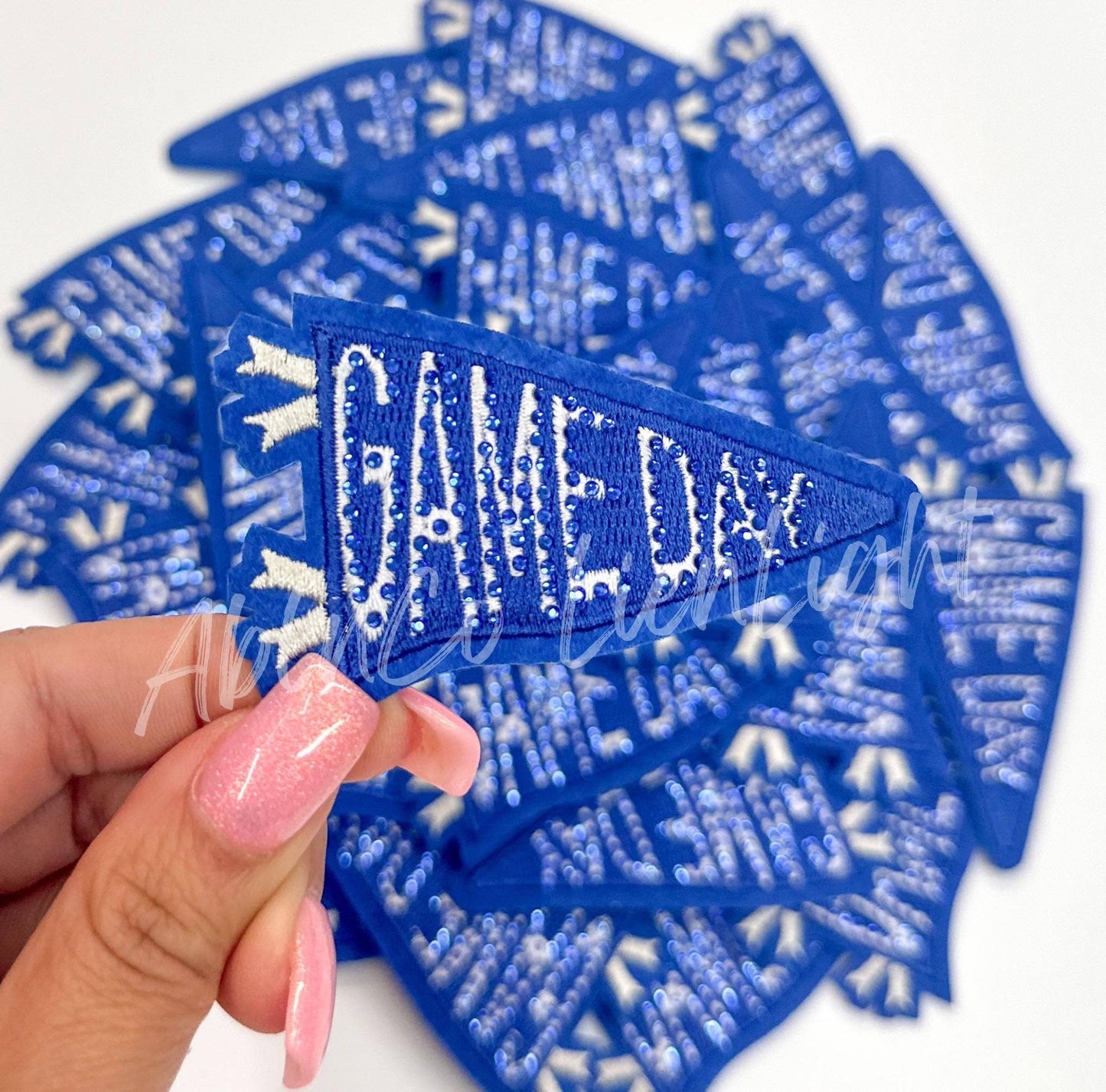Royal game day rhinestone patch trucker hat patches iron on