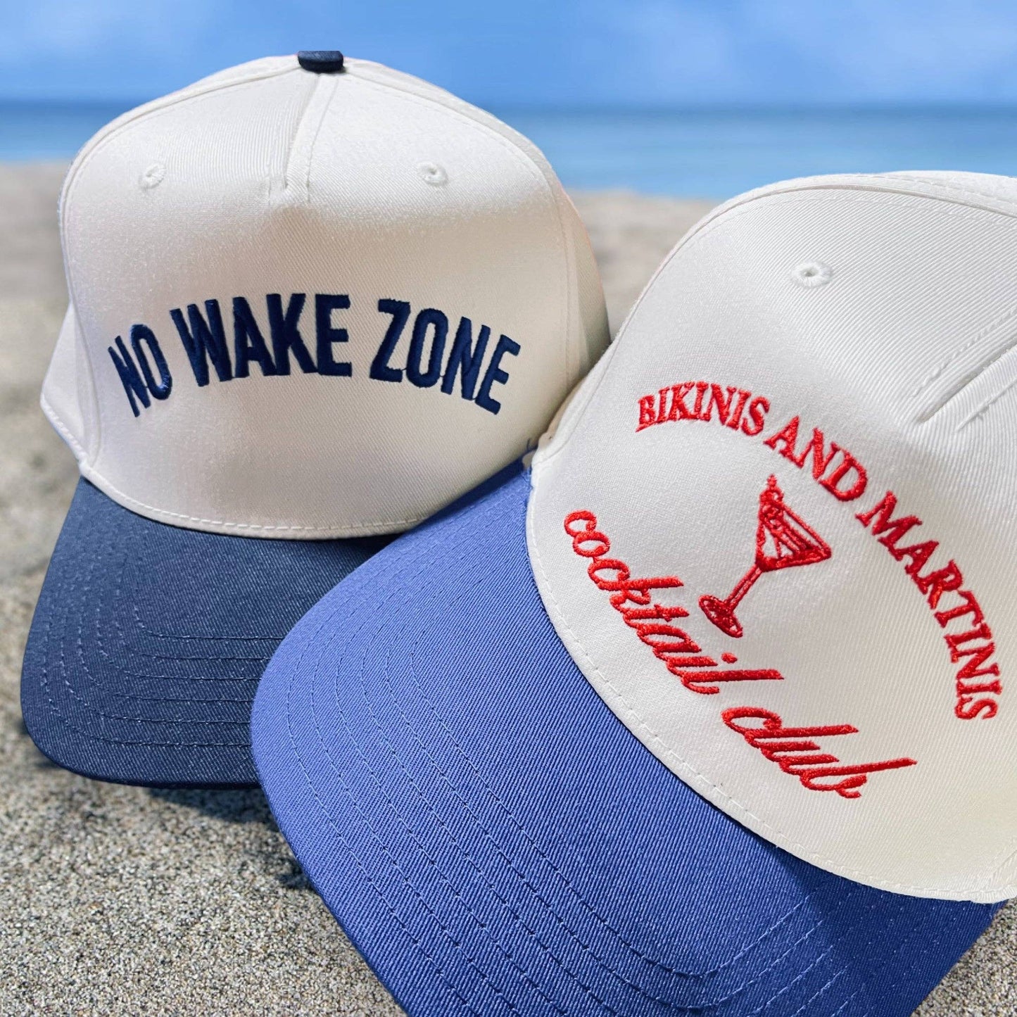 Bikinis and Martinis Classic Trucker Hat | White/Royal