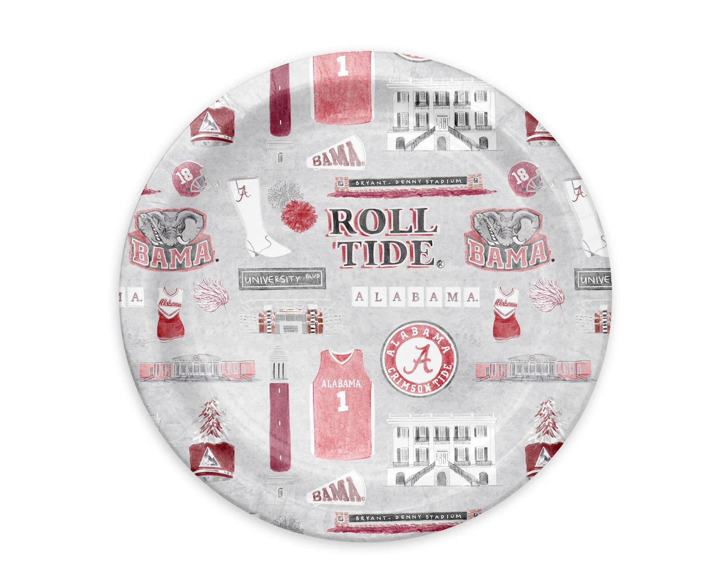 The University of Alabama Paper Plate Packs