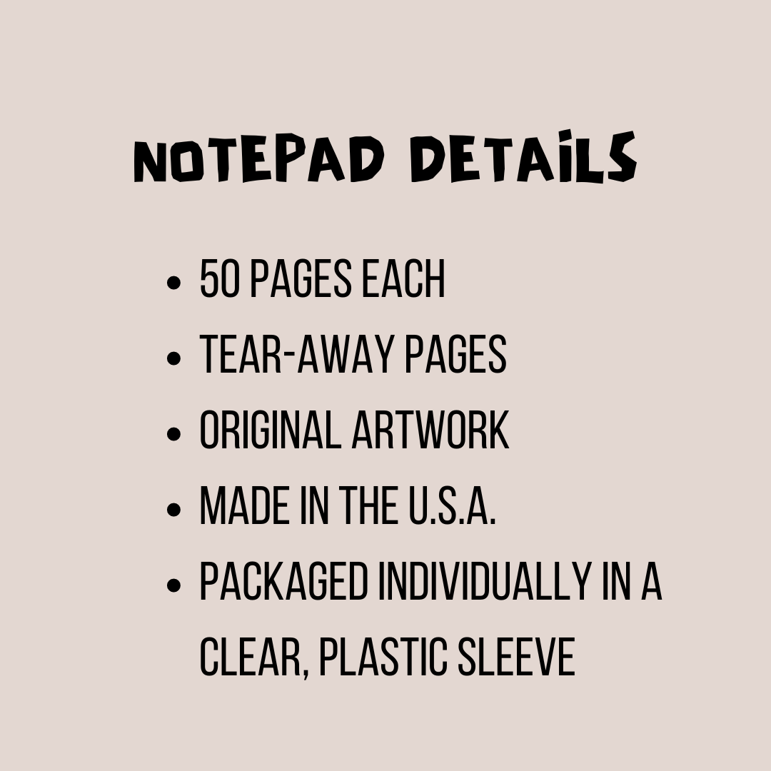Tiger Wearing a Blue Bow Tie Notepad