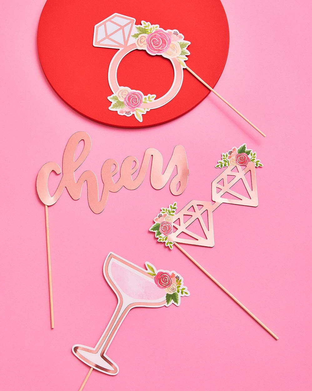 Bridal Shower Photo Booth Prop Set, Bach Party Decor