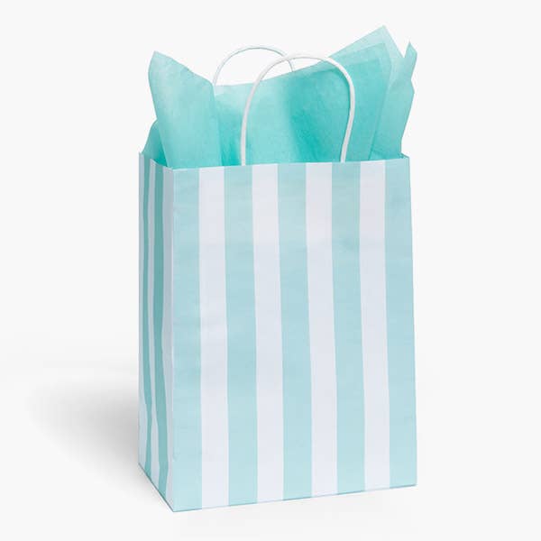 Aqua Cabana Stripe Paper Gift Bag 16x6.25x12.25"
