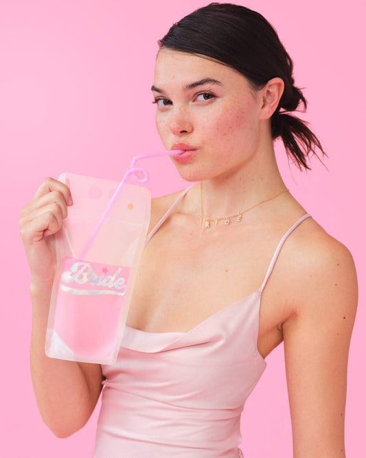 Bachelorette Bride Drink Pouches, Bridal Shower Decor