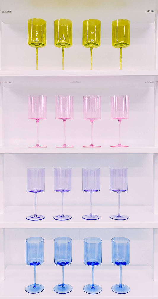 Anna Lavender Wine Glass