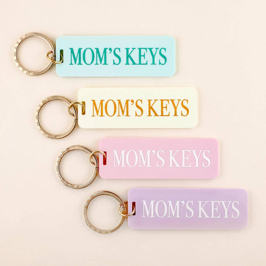 Mom's Keys Keychain: Candy Pink / Keychain with Hang Tag