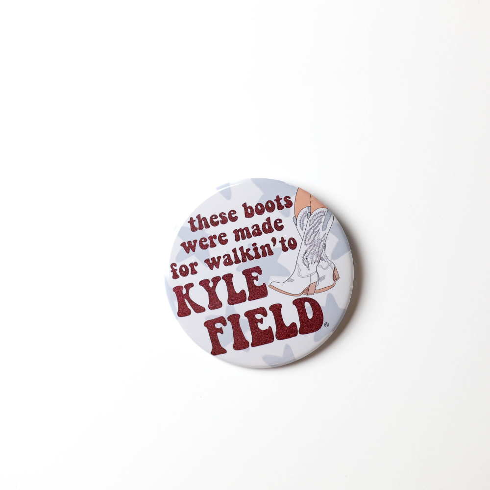TX A&M Tailgate Btns - "Glitter Letters & Swirl Background": THESE BOOTS WERE MADE FOR