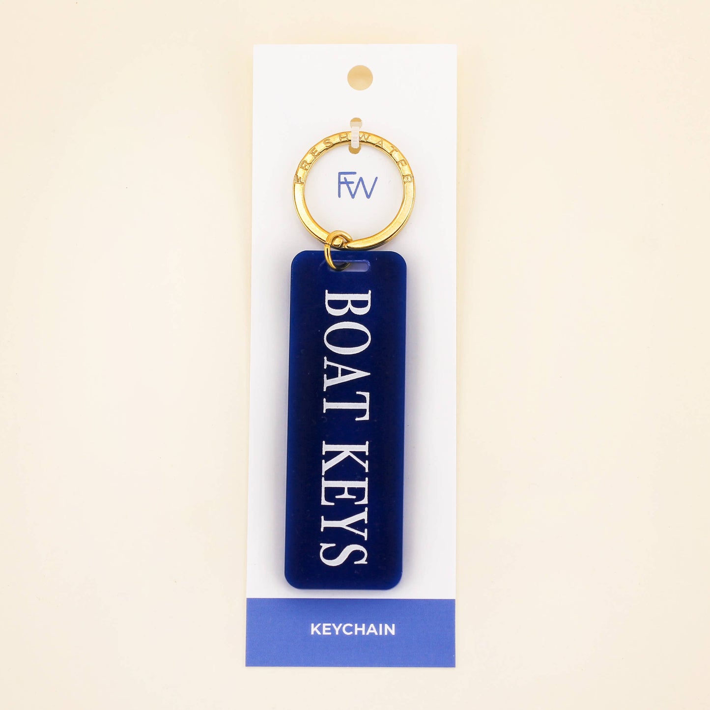 Boat Keys Keychain: Keychain with Hang Tag / Royal
