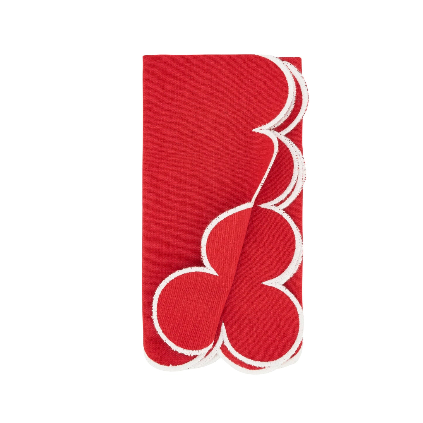 Scalloped Hem Napkin: Kiwi / 20"