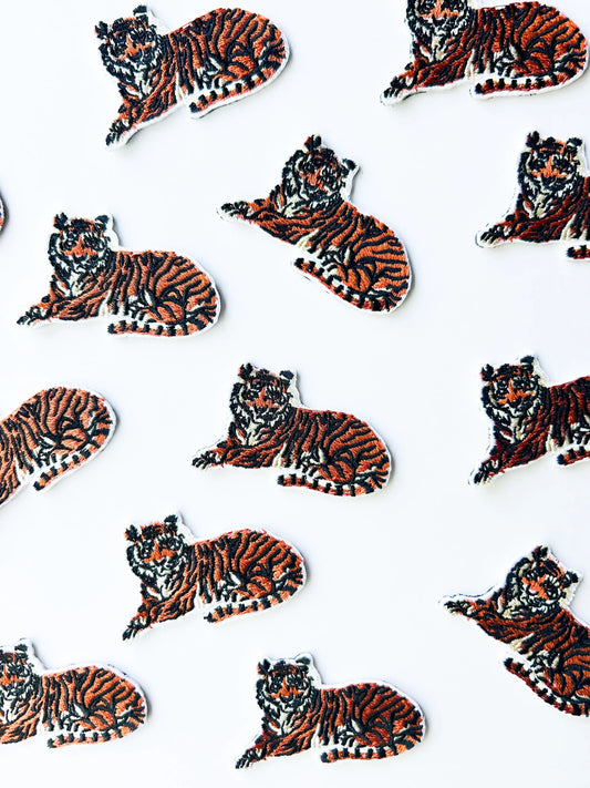 Tiger Embroidered Iron-On Patch