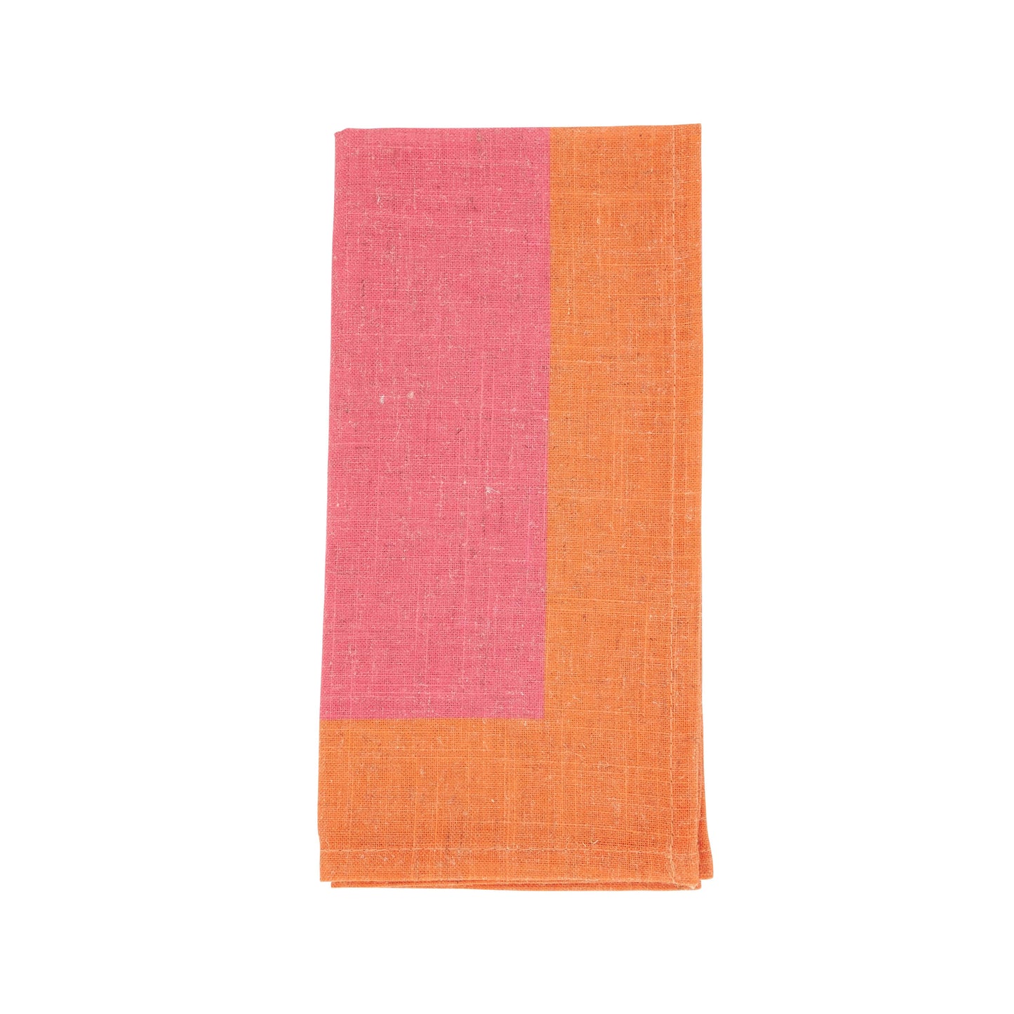 Color-Blocked Edge Napkin: Fuchsia / 20"