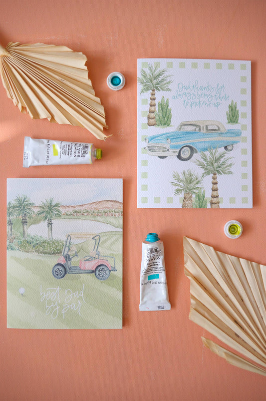 Best dad by par Father's Day card