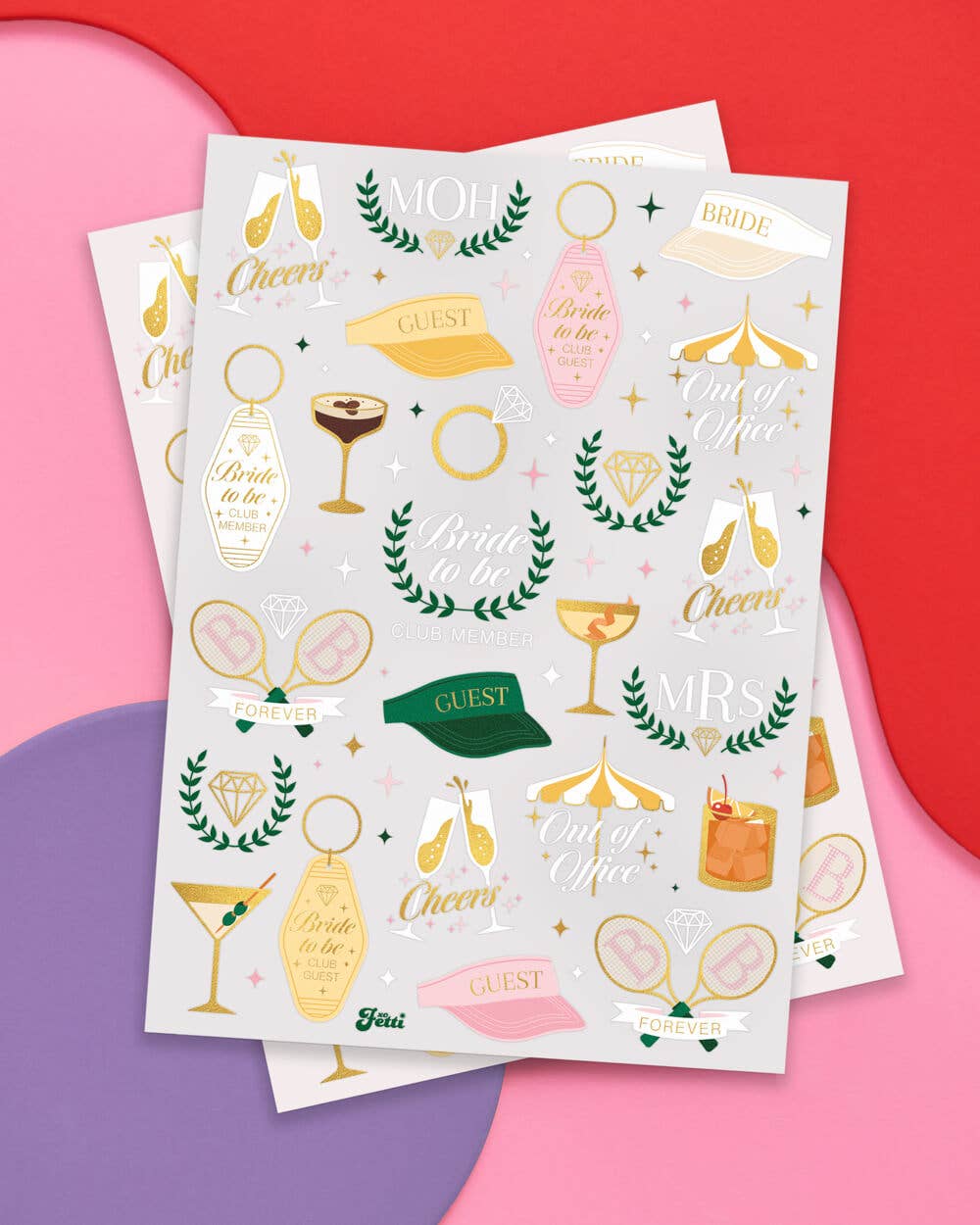 Bach Country Club Party Temporary Tattoos, Bridal Shower