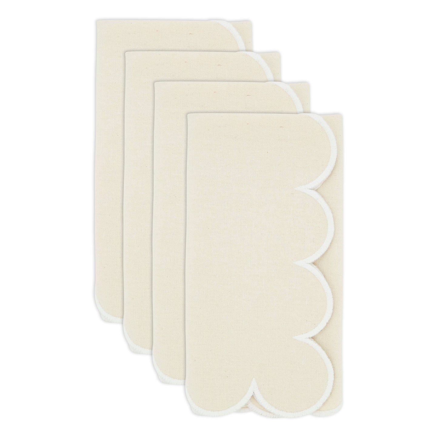 Scalloped Hem Napkin: Kiwi / 20"