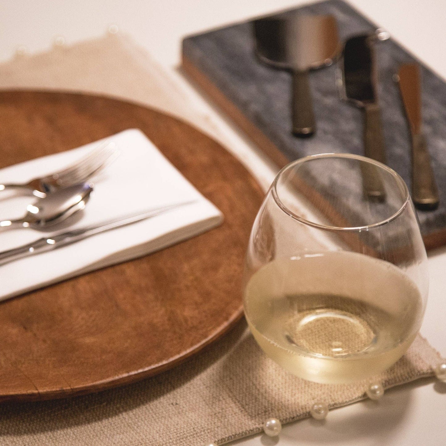 Stemless Jumbo Wine Glass Set - Clear