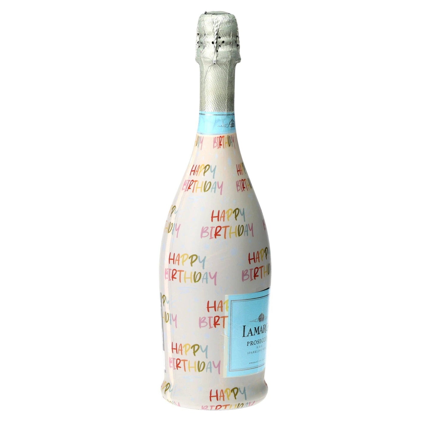 Birthday in Pastel Prosecco Bottle Wrap