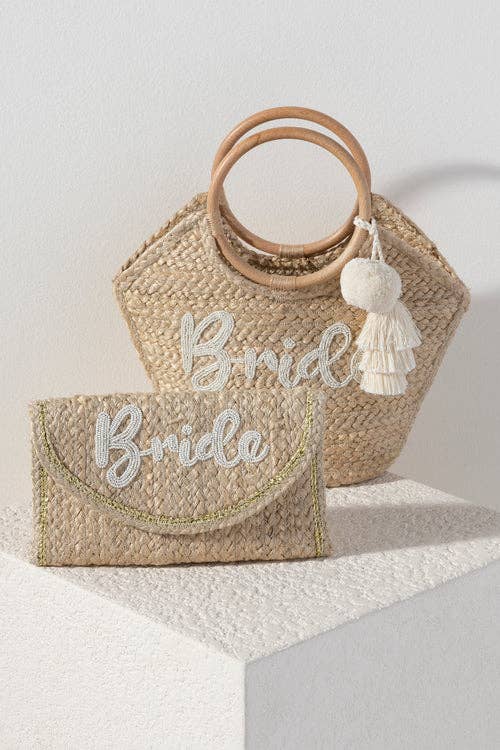 BRIDE CLUTCH, NATURAL
