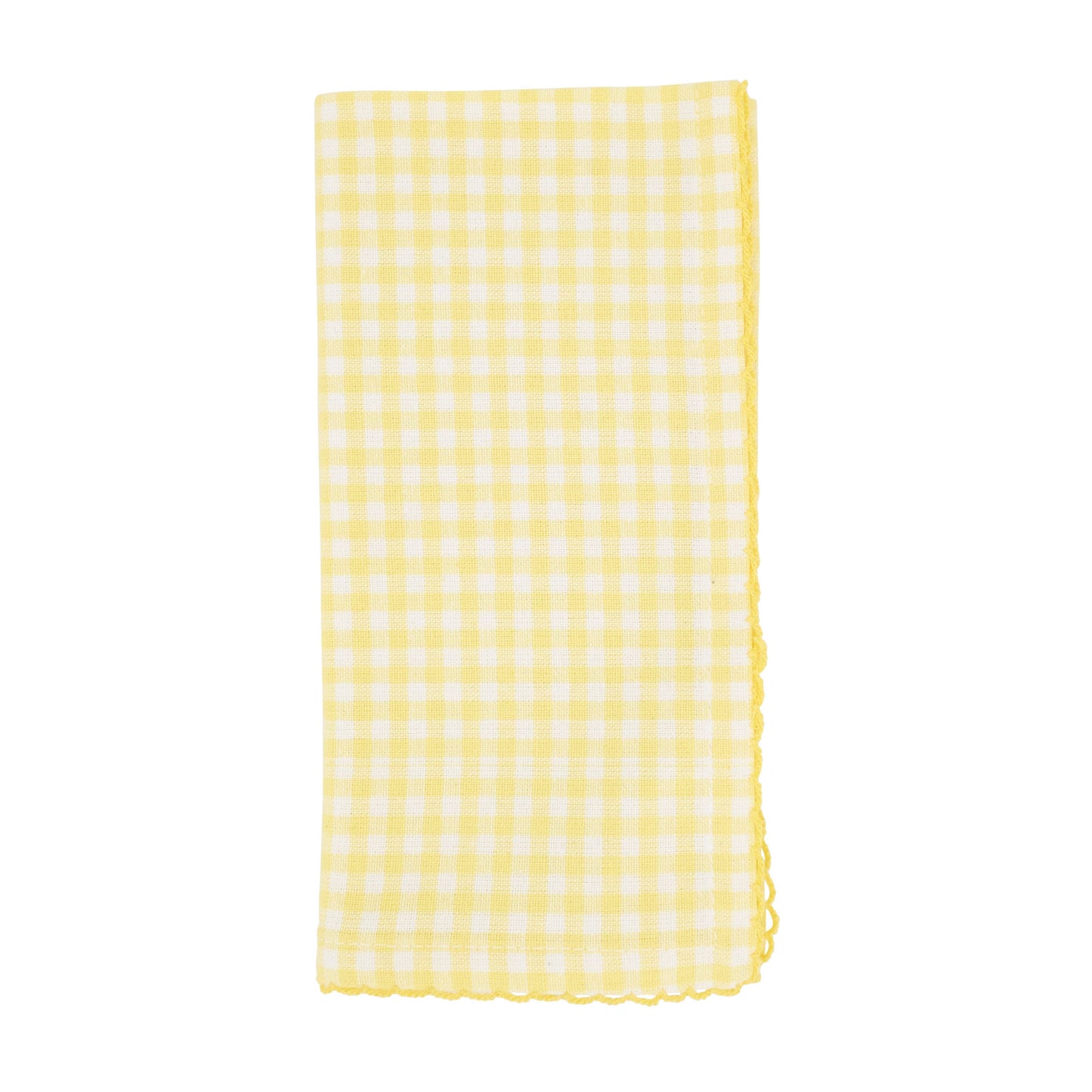 Gingham Napkin: Yellow / 18"