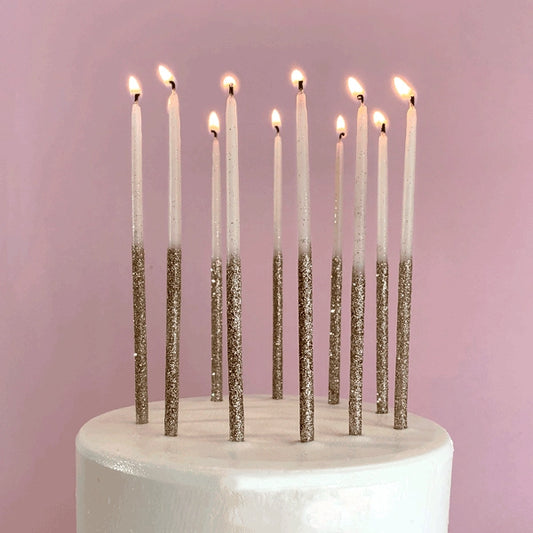 Single Glitter Beeswax Candles | Multicolor Celebrate