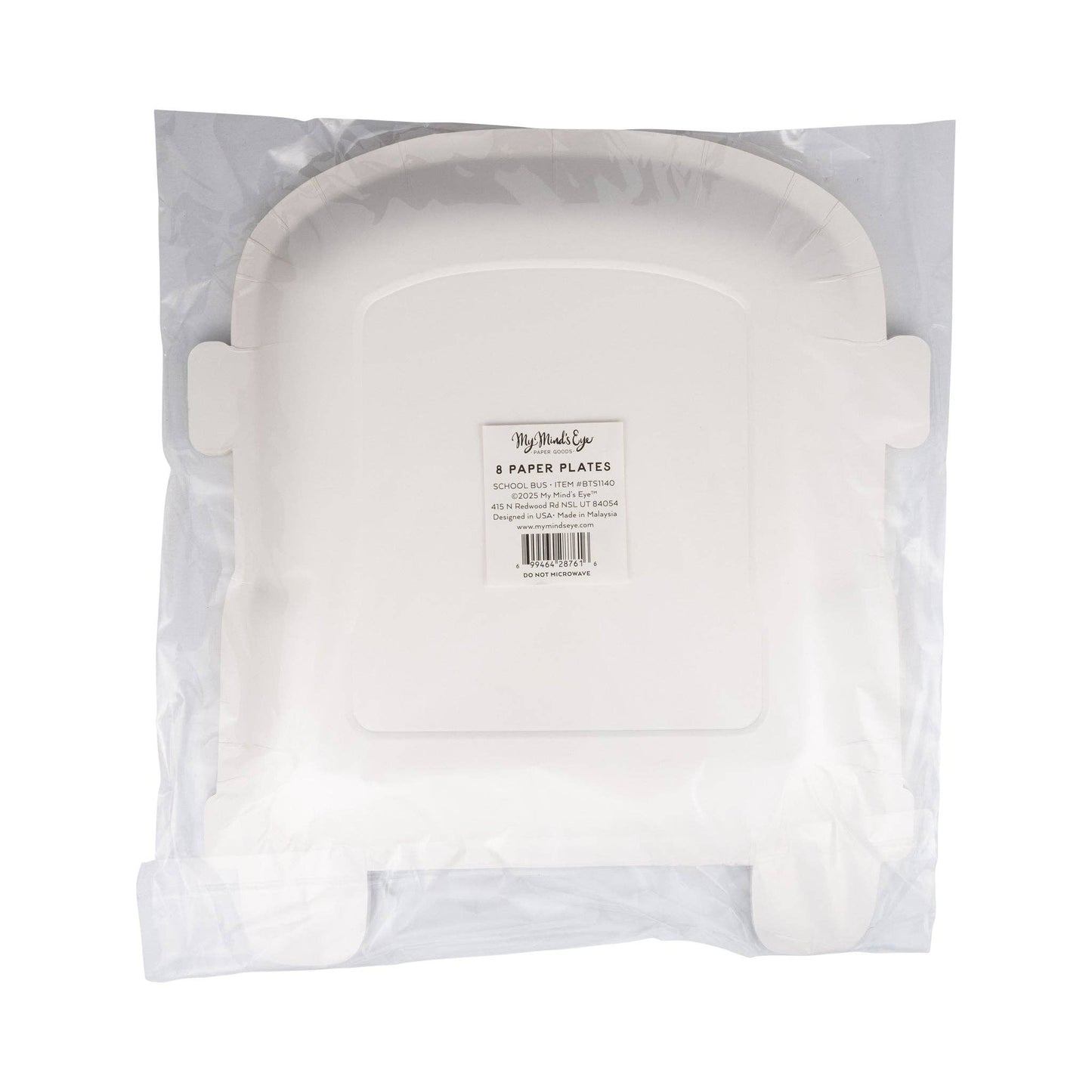 BTS1140 - School Bus Shaped Paper Plate