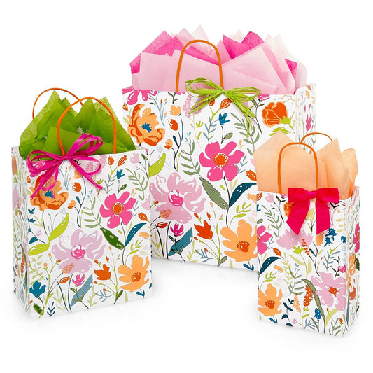 Wildflower Fields Paper Retail Gift Bag 13x7x13"
