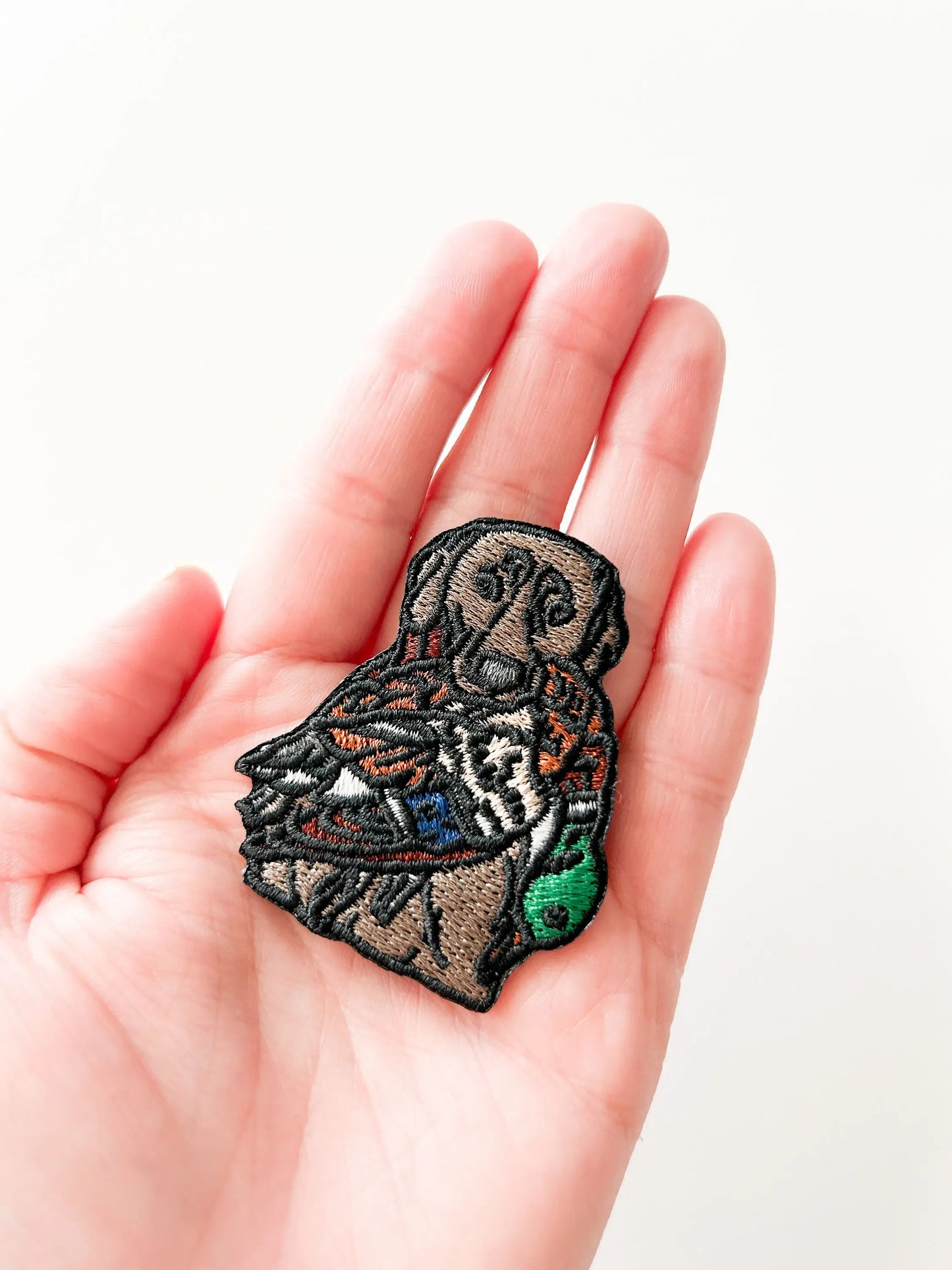 Black Labrador Hunting Embroidered Iron On Patch Dog Patch