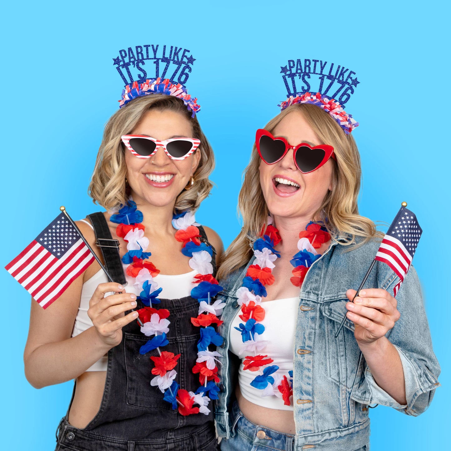 Party like It's 1776 - 4th of July Party Headband: USA / Red Words