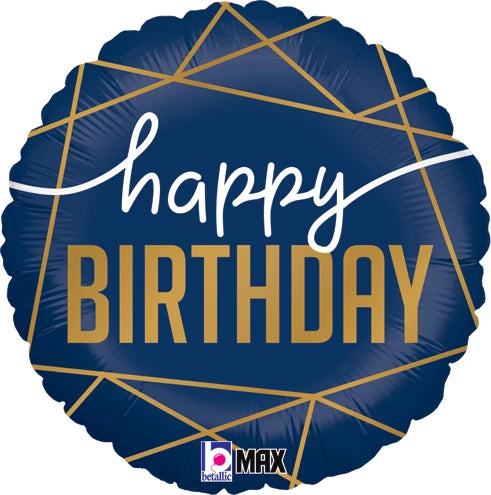 Happy Birthday Navy 18 Inch Foil