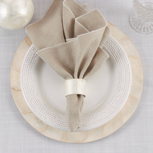 Capiz Napkin Ring: Ivory
