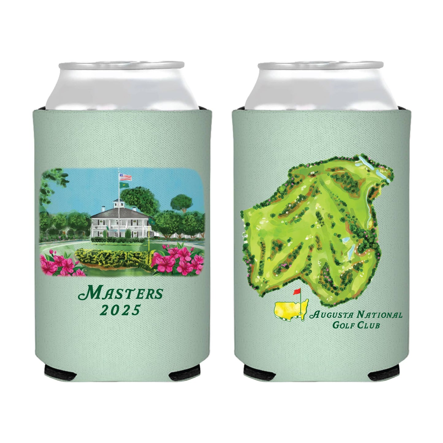 Masters Club House and Map Can Cooler- Masters
