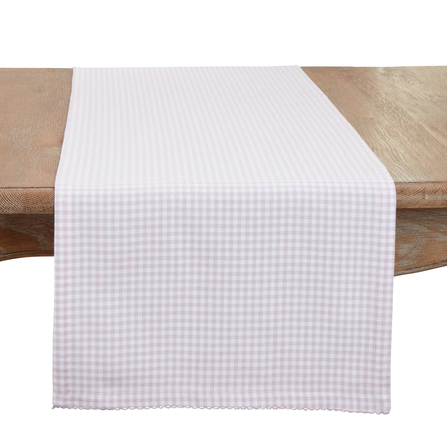 Traditional Gingham Table Runner: Pink / 16"x72"