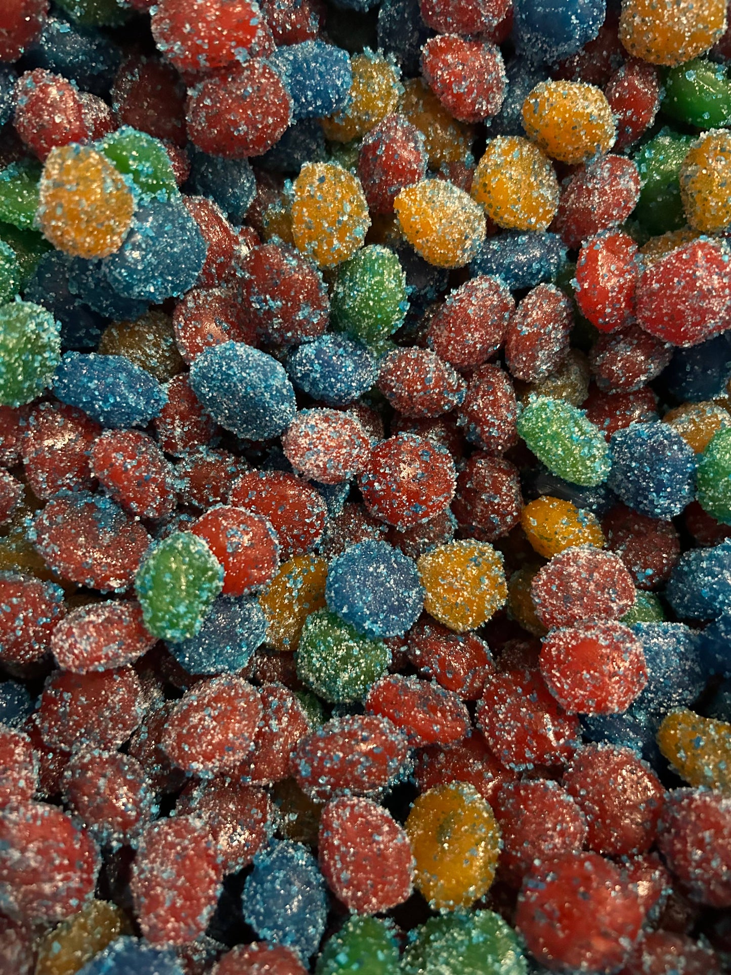 Super sour blue raspberry rainbow squishers