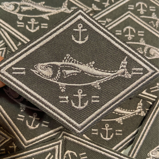 3" Fishing Patch - Embroidered Hat Patch: 3" Embroidered Patch