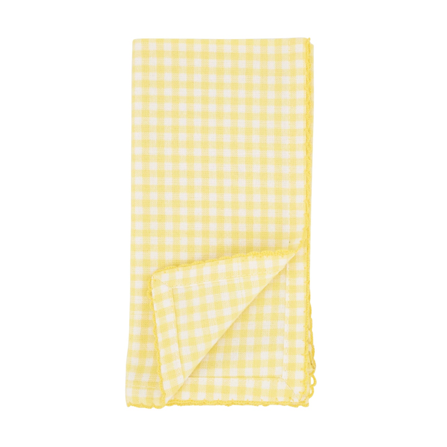 Gingham Napkin: Yellow / 18"