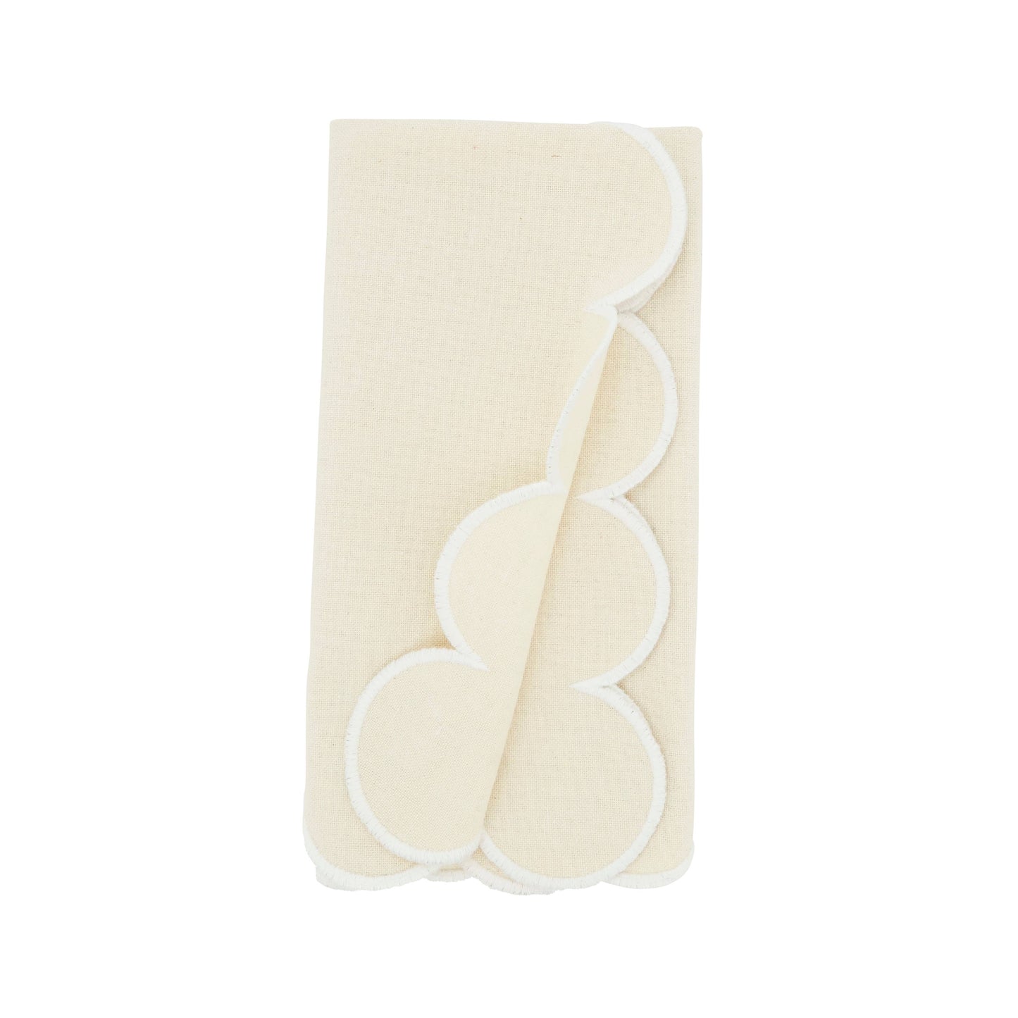 Scalloped Hem Napkin: Kiwi / 20"