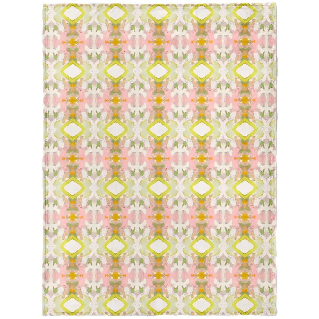White Lotus Fleece Blanket
