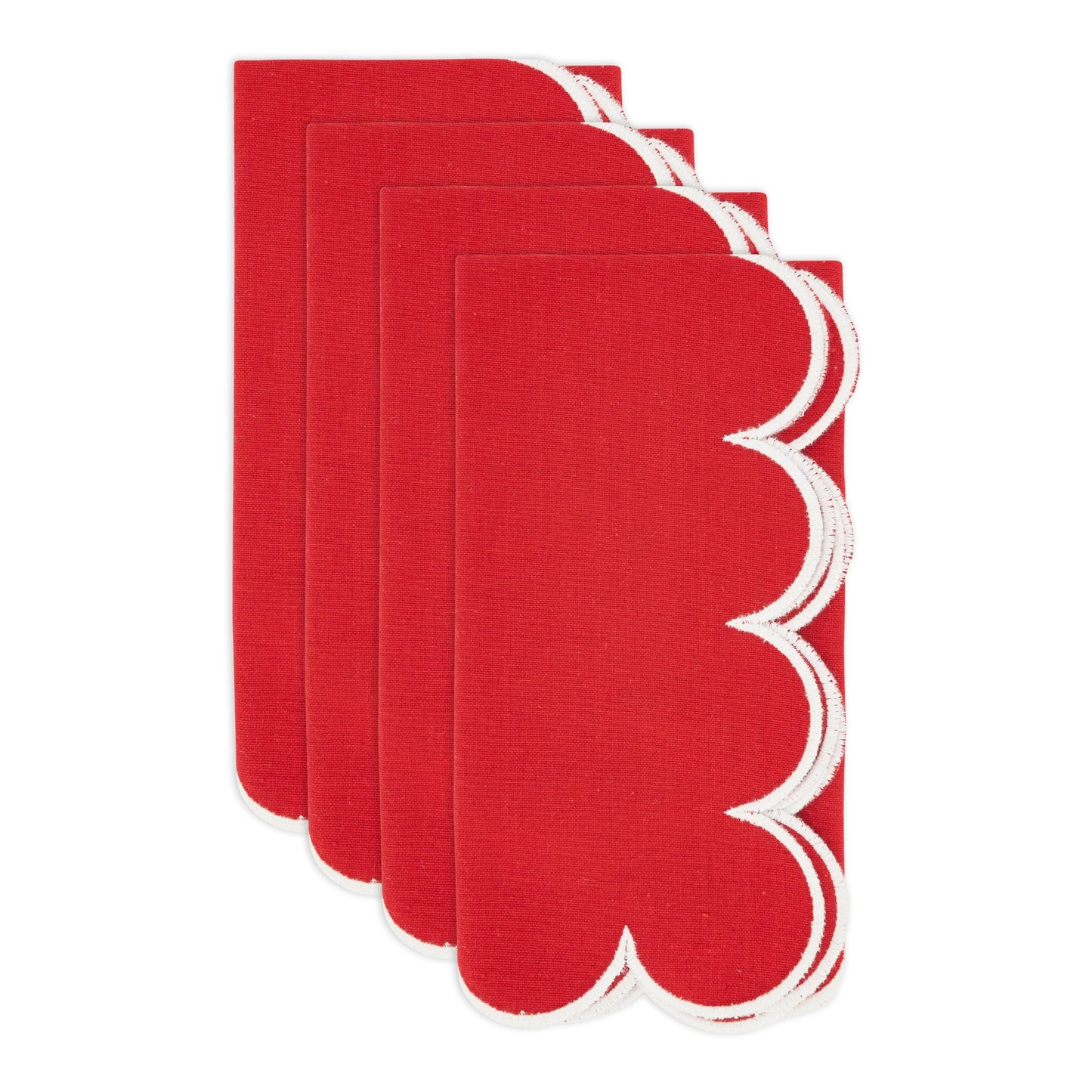 Scalloped Hem Napkin: Kiwi / 20"